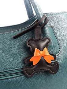 Charming Bear Bow Leather Key Chain-Cute Cartoon Car Accessories & Bag Charm, Unique Mobile Phone Accessories, Imitation Leather Pendant, Suitable For Female Mobile Phone Accessories, Presented To Friends, Family, Girlfriend, Outdoor Accessories, Party Accessories, Gifts, Souvenirs. - Multicolor - View 15