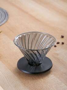 Brutelle 1pc Hand Pour Coffee Maker Set Coffee Filter Cup Grey Glass Coffee Set For Home Office Coffee Corner - Grey - View 6