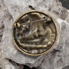 1 件复古锌合金北欧龙战舰胸针，适合男士复古服装佩戴 - 復古 - 查看 5