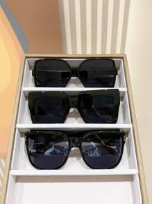 3 副复古方形超大豹纹波西米亚风格塑料眼镜套装，经典时尚装饰，适合夏季海滩度假、户外、旅行 - 彩色 - 查看 11