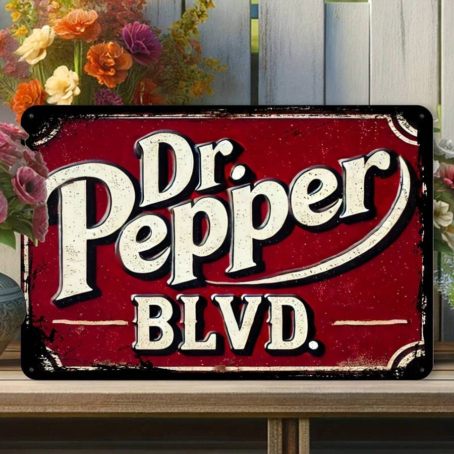 Doctor Pepper Vintage Metal Sign, Aluminum Wall Decor Suitable For Yard, Garden, Garage, Home, Cafe, Bar, Club - Retro Street Art Wall Plaque, 20x30cm (8x12 Inch) - Aluminum Material, Ideal Choice For Indoor Decoration,Home Decor ,Room Decor,Wall Decor Gifts Birthday Graduation