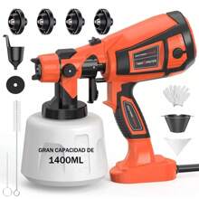 High Power Hvlp Electric Paint Sprayer 1400ml - US A Type Plug(110-127V) - View 11