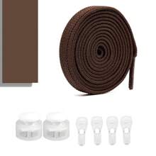 弹性免系带鞋带，扁平鞋带，适用于男士和女士运动鞋。带金属锁的快速松紧鞋带，鞋带。