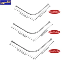 1pc Natural Color Curved Shower Curtain Rod, Suitable For Corner Installation, Space-Saving Curved Design, Bathroom Curtain Rod, With Holes & No Drill Installation, Curtain Rod, Shower Curtain Rod, Suitable For Light Weight Curtain Home Bathroom Decor Fall Decor Bathroom Accessories Back To School