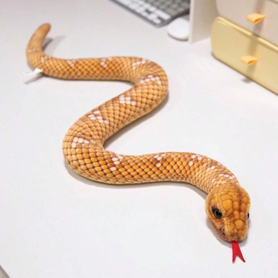 Plush Realistic Snake Shaped Toys, S-Shaped Python Soft Stuffed Animal ...
