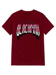 Kpop Unisex T-Shirt 100% Cotton NEW! - 紫紅色 - 查看 2