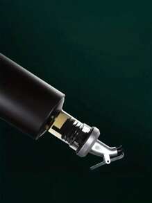 1pc Stainless Steel Oil Bottle With Glass Container, Oil & Vinegar Sauce Dispenser, Scale & Clamp Design For Oil Control, Home & Kitchen Use - Multicolor - View 4