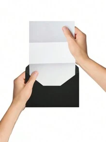 100 chiếc phong bì đen trơn, phong bì thư mời kinh doanh cỡ nhỏ, phong bì lễ cưới, túi đựng thiệp V-Flap, thích hợp cho lễ tốt nghiệp, thư mời, tiệc theo chủ đề, thiệp cưới và ngày lễ - màu đen - Xem 6