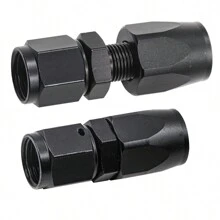 4Pcs AN6 Swivel Hose End Aluminum Alloy Anodized Hose Fitting End Reusable Durable Replacement Hose Adapter For Stainless Steel And Nylon Braided Fuel Line - Black - View 8