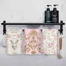 3 件套阿拉伯图案毛巾 - 超柔软、吸水性强，包括浴巾、面巾和手巾，适合家庭、旅行和健身使用，经典设计，易于清洁，耐用持久 - 彩色 - 查看 7