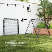HOMCOM Double Sided Football Rebounder Net, Football Rebound Net Target Goal With 5 Adjustable Angles, Garden Football Training Equipment For Youth - Black - View 4