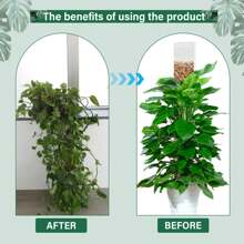 24in/36in/48 Inch Moss Pole Plastic Plant Stand Indoor Climbing Plants Guardian Tutors Pot Moss Stick For Monstera, Large D Shaped PolesPlants Growth Garden Support Accessories
