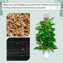 24in/36in/48 Inch Moss Pole Plastic Plant Stand Indoor Climbing Plants Guardian Tutors Pot Moss Stick For Monstera, Large D Shaped PolesPlants Growth Garden Support Accessories