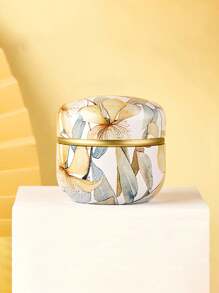 1pc Random Color Mixed Metal Tea Tin, Candy Jar, Round Small Tea Canister, Gift Box - Multicolor - View 6