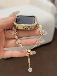 1 件女士奢华优雅蝴蝶结手链带，兼容 38/40/41/42/44/45/46/49mm Ultra 1/2/3、系列 11/10/9/8/7/6/5/4/3/2/1/SE - 白色 - 查看 5