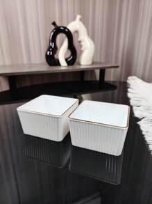 1 szt. Mleczny biały talerz na przekąski ze złotym rantem, duża pojemność - mleczno-biały talerz - Zobacz 8