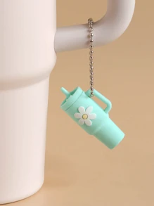 1 件时尚休闲爱彩色花朵钥匙扣创意奶茶杯小吊坠不倒翁钥匙扣杯子钥匙扣水瓶钥匙扣健身配套配件汽车配件包饰学院可爱哥特 Y2k 包饰挂绳带身份证夹汽车配件包饰 - 彩色 - 查看 12