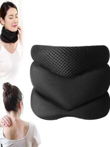 Cojín protector de cuello ajustable de 3 niveles para uso en el hogar, soporte de cuello de espuma transpirable para la protección de la columna vertebral