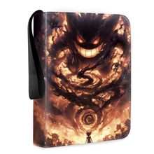 pokemon 1 opakowanie etui na segregatory na karty do gry Pokemon z koszulkami. Segregator z 4 kieszeniami, przenośny organizer na karty do kolekcjonowania, mieszczący do 400 kart standardowego rozmiaru. Etui do przenoszenia gier.