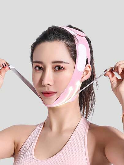 1pc Minimalist V-Shape Face Chin Strap Slimming Mask, For Sleeping & Everyday Wear