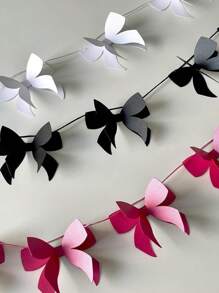 1 件生日派对装饰纸蝴蝶结 3 米拉花照片道具拉旗横幅 - 彩色 - 查看 2
