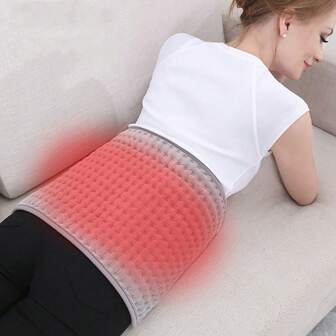 Cinturón térmico eléctrico multifuncional, almohadilla de calefacción portátil para alivio del dolor de espalda y calambres