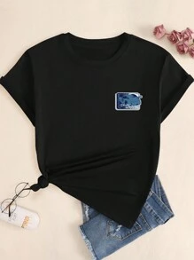 Cotton T-Shirt Streetwear Style Car T-Shirt Comfort Breathable Soft Premium - màu đen - Xem 2