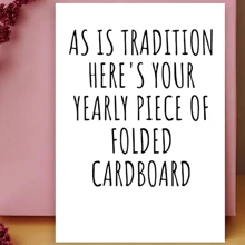 1张高品质纸质幽默传统折叠贺卡，多用途圣诞节节日贺卡，附信封 - 温馨、风趣、略带讽刺，向家人、朋友、同事表达爱与喜悦，适用于复活节、愚人节、父亲节、母亲节、感恩节等各种场合。 - 彩色 - 查看 4