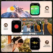PAKRYS 1pc Smart Watches For Men Women(Answer/Dial Calls) With LED Flashlight 1.952" AMOLED Display Fitness Tracker With Heart Rate SpO2 Sleep Monitor 100+ Sports Mode Smartwatch For IOS Android