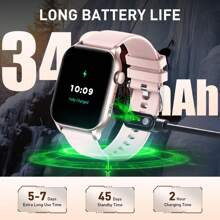 PAKRYS 1pc Smart Watches For Men Women(Answer/Dial Calls) With LED Flashlight 1.952" AMOLED Display Fitness Tracker With Heart Rate SpO2 Sleep Monitor 100+ Sports Mode Smartwatch For IOS Android