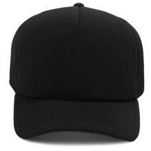Plain Trucker Cap Curved Brim Versatile Various ColorsOtherStreet StylePolyesterNone - 黑色 - 查看 3
