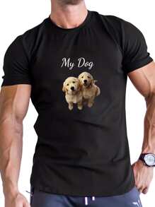 Camiseta casual holgada de cuello redondo personalizada y cómoda para hombre con diseño gráfico. Personalizable con tu propia foto y texto/logotipo para parejas, familias, mascotas, regalos, disfraces únicos para hombres, cápsula de armario, estilo básico/urbano. Regalos ideales para él, novio, familia, amigos, cumpleaños, vacaciones/días festivos, escuela/competiciones, deportes/escalada, camisas de verano