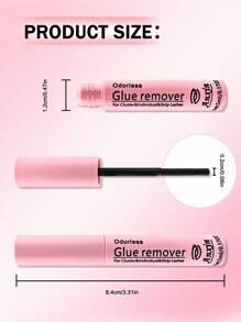 1瓶5毫升无香型睫毛胶水卸除液，适用于卸除簇状假睫毛胶水、条状假睫毛胶水，DIY睫毛卸除液，温和舒缓眼部清洁液 - 粉色 - 查看 8