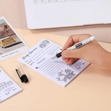 1/2/4 piezas Bloc de notas para reseñas de libros de 5.5 x 3.9 pulgadas, marcapáginas de libreta, bloc de notas adhesivo pequeño, suministros para tomar notas de lectura, 40 hojas por bloque