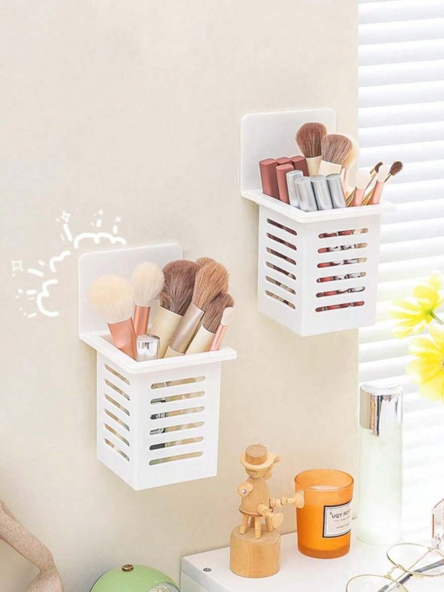 1/2/3 cái, Ống đựng cọ trang điểm, Ống đựng cọ trang điểm, Hộp đựng mỹ phẩm treo tường, Ống đựng cọ trang điểm có thể tháo rời, Hộp thoát nước đựng đồ vệ sinh cá nhân phòng tắm, Kệ phòng tắm, Hộp đựng lược chải tóc treo tường nhà vệ sinh phòng tắm, Kệ chậu rửa mặt, Giá đựng kem đánh răng, Hộp đựng bàn chải đánh răng, Hộp đựng bộ xương đa chức năng, Sử dụng cho nhiều tình huống, Giá thoát nước nhà bếp Hộp đựng đồ thoát nước bát đĩa - trắng - Xem 1