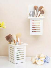 1/2/3 cái, Ống đựng cọ trang điểm, Ống đựng cọ trang điểm, Hộp đựng mỹ phẩm treo tường, Ống đựng cọ trang điểm có thể tháo rời, Hộp thoát nước đựng đồ vệ sinh cá nhân phòng tắm, Kệ phòng tắm, Hộp đựng lược chải tóc treo tường nhà vệ sinh phòng tắm, Kệ chậu rửa mặt, Giá đựng kem đánh răng, Hộp đựng bàn chải đánh răng, Hộp đựng bộ xương đa chức năng, Sử dụng cho nhiều tình huống, Giá thoát nước nhà bếp Hộp đựng đồ thoát nước bát đĩa - trắng - Xem 3