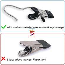 20 件带钩衣夹，便携式洗衣衣夹，衣柜收纳架，万圣节装饰，多用途双头涂层不锈钢带钩夹子，用于帽子、裤子、裙子、秋季服装 - 多色 - 查看 8