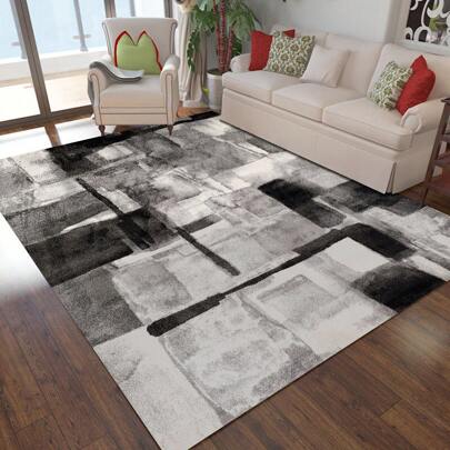 1pc Abstract Pattern Living Room Carpet, Modern Minimalist Anti-Fatigue Mat, Easy To Clean Indoor Doormat, Suitable For Living Room, Bedroom, Dining Room, Dorm, Modern Luxury Living Room Large Carpet, Home Decor Rug (Please Select The Correct Size)