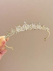 1st Meisjes Multicolor Metalen Strass Bloem Kroon Haarband