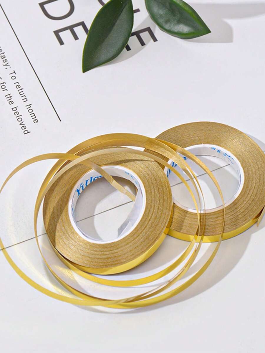 5 cái/10 cái Dây Buộc Bóng Bay, Dây Bóng Bay 10M Ruy Băng Tiệc Cưới Sinh Nhật Phụ Kiện Trang Trí Dây Buộc Bóng Bay - Vàng - Xem 1