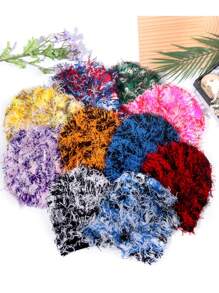 1pc Unisex Camouflage Fluffy Beanie Hat, Warm Thick Winter Cap For Men, Personalized Casual Outdoor Cycling Headwear Winter Christmas Hat Men Beanie Ski Hat Fall Outfit