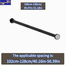 No Drill Diamond Pattern Stainless Steel Adjustable Tension Curtain Rod, Clothes Rail, Drying Rack, Suitable For Balcony, Bathroom, Window, Wardrobe, Various Sizes Available Home Bathroom Decor Fall Decor Bathroom Accessories Back To School