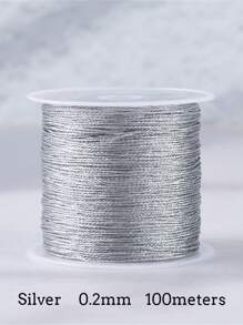 1 件 0.2-1 毫米金/银线花边绳手链项链编织绳适用于 DIY 流苏串珠香巴拉串珠宝制作配件 - 彩色 - 查看 23