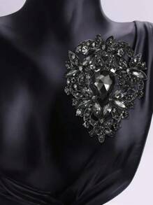 Luxury Large Crystal Flower Brooch For Women Party Banquet Jewelry Dress Skirt Large Brooch Accessories Gift Valentines,Mom,Mother,Mother's Day,Gift - Large Crystal Flower Brooch - View 8