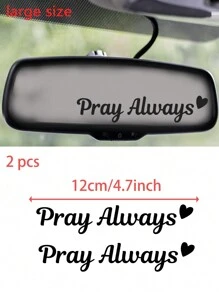 RandySticker Pray Always Mirror Decal, Car Decals For Women, Faith Mirror Decal, Cute Vinyl Decal, Christian Car Mirror Decal, Car Accessories,Stickers,Wall Decal, Vinyl Decal For Home Decorations,Spring Decoration Items Refresh Your Home,Rama Decoration Stickers Gifts Birthday Graduation