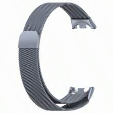 Pulseira de Malha Milanesa Compatível com Xiaomi Mi Band 9/8, Pulseira de Relógio de Metal Magnética em Aço Inoxidável para Substituição da Pulseira Mi Band 8/9
