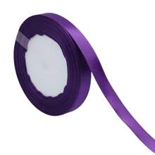 Rolo de fita de cetim premium - 12 mm de largura, 25 jardas - Cores sortidas para artesanato, embrulhos de presentes, decoração de festas e caixas de doces de Natal