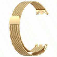 Pulseira de Malha Milanesa Compatível com Xiaomi Mi Band 9/8, Pulseira de Relógio de Metal Magnética em Aço Inoxidável para Substituição da Pulseira Mi Band 8/9