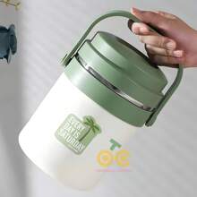 便携式午餐盒，304不锈钢午餐盒，防漏保温午餐盒，适合居家、学校、办公室和户外旅行储存食物 - 綠色 - 查看 6