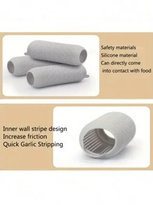 1PC Dụng cụ lột vỏ tỏi bằng silicon, Dụng cụ lột vỏ tỏi Dụng cụ nhà bếp Dụng cụ lột vỏ tỏi thủ công - trắng - Xem 5